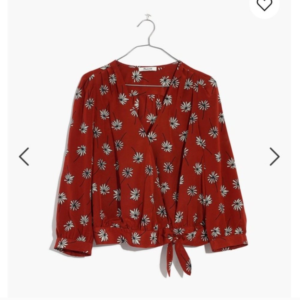Madwell Silk Wrap Daisy Top